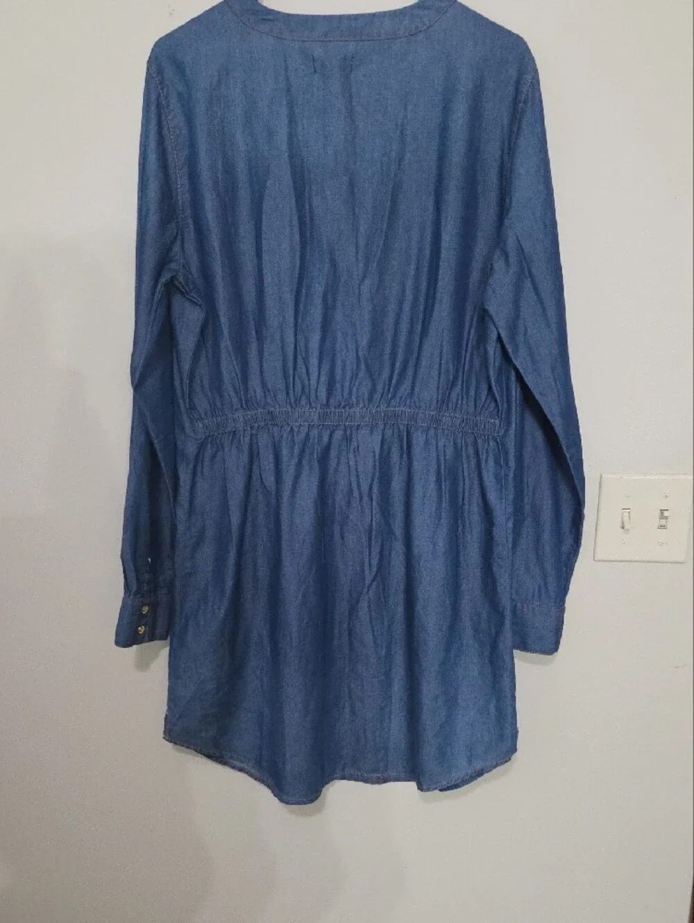True Religion Women's Blue Lace-Up Denim Dress Western